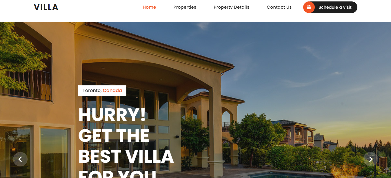 Villa agency template